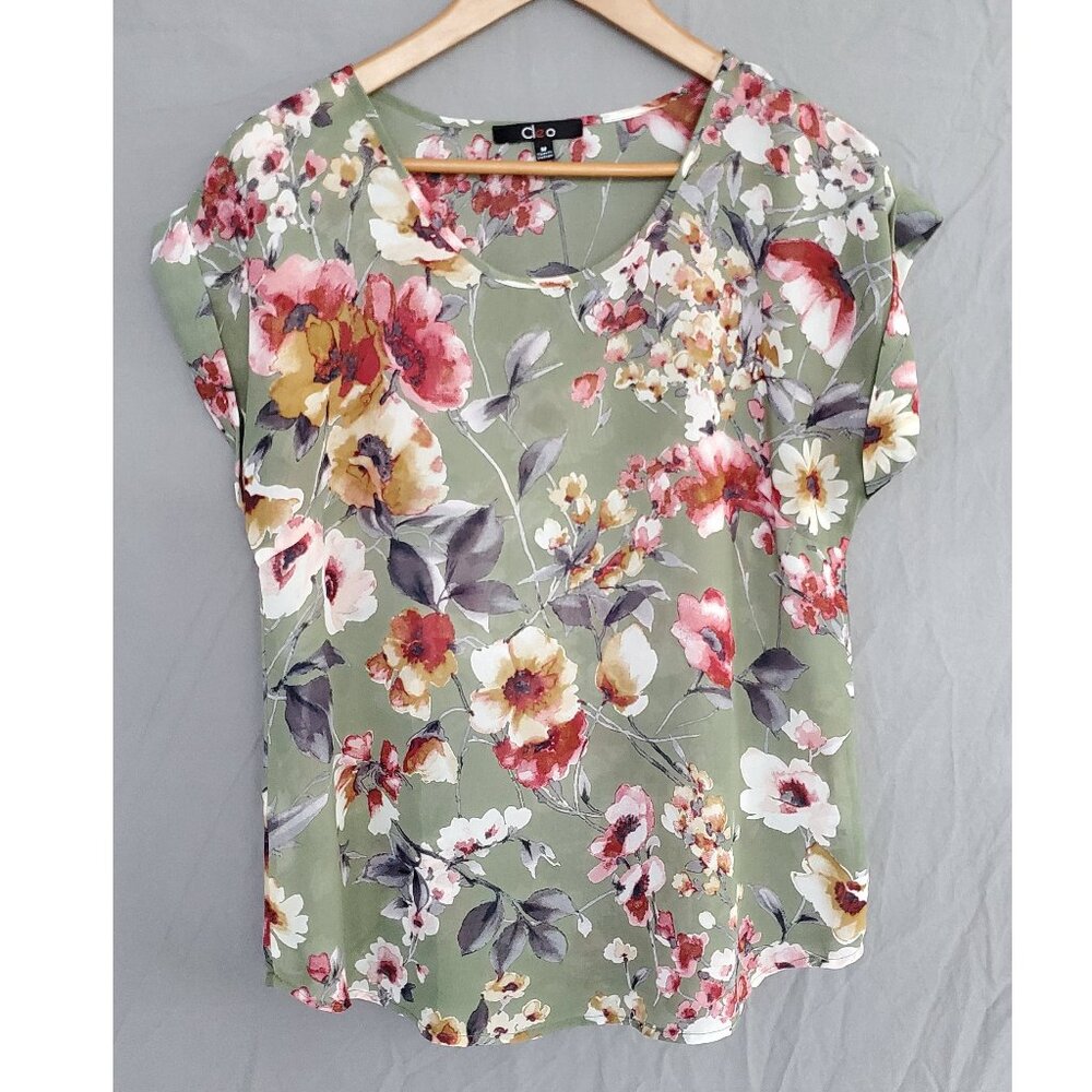 Sage Green Flowery Top